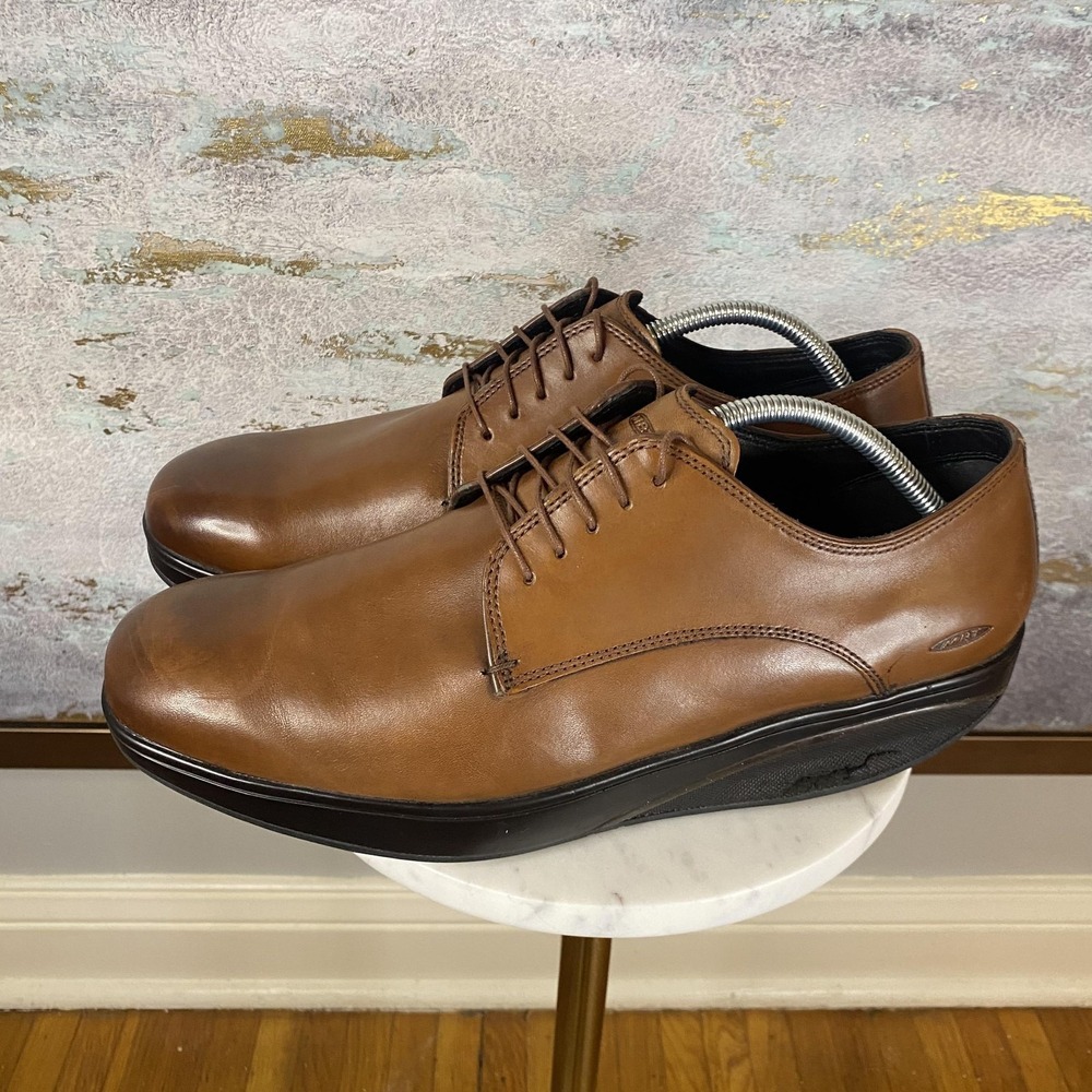 MBT Shoes Mens Size 11.5 Brown Leather Comfort Derby Dress Orthopedic 400245-103